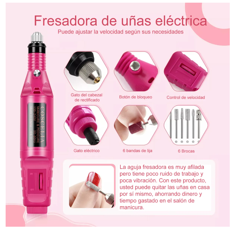 Foto 5 pulgar | Kit De Manicure Xtellar Polygel Completo Pulidor Uñas Profesional