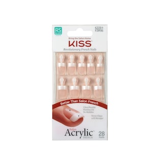 Foto 2 | Kit De Uñas Kiss Salon Acrílico Francés Pet Peeve Real Short (paquete De 6) - Venta Internacional.