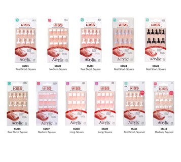Foto 7 | Kit De Uñas Kiss Salon Acrílico Francés Pet Peeve Real Short (paquete De 6) - Venta Internacional.