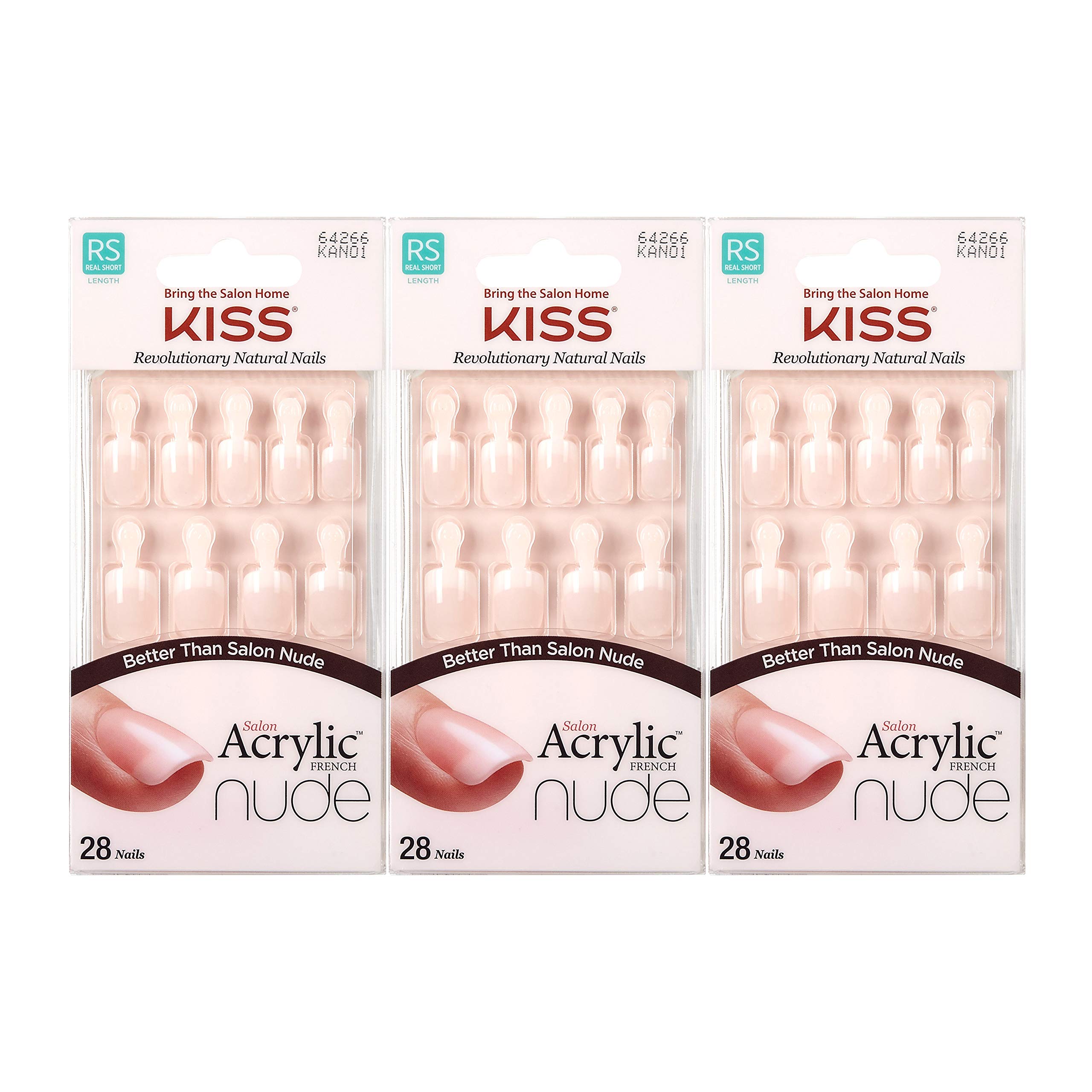 Foto 1 | Acrílico Nails Kiss Salon, Color Francés, Color Nude, 28 Unidades (paquete De 3) - Venta Internacional.