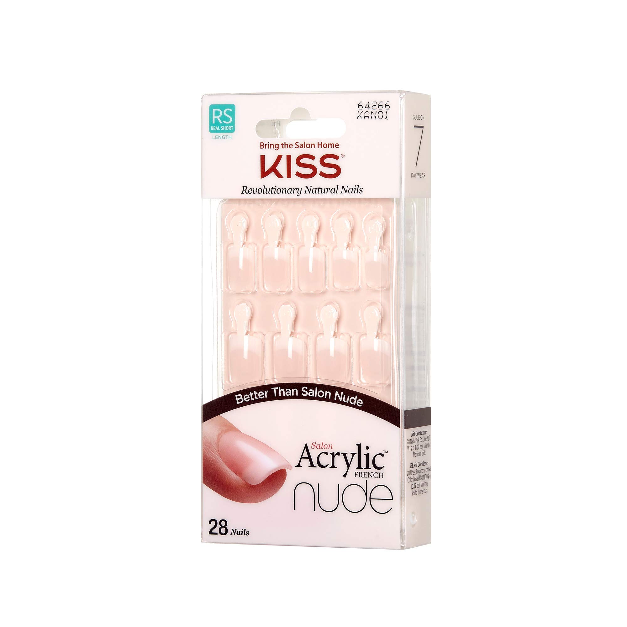 Foto 4 pulgar | Acrílico Nails Kiss Salon, Color Francés, Color Nude, 28 Unidades (paquete De 3) - Venta Internacional.