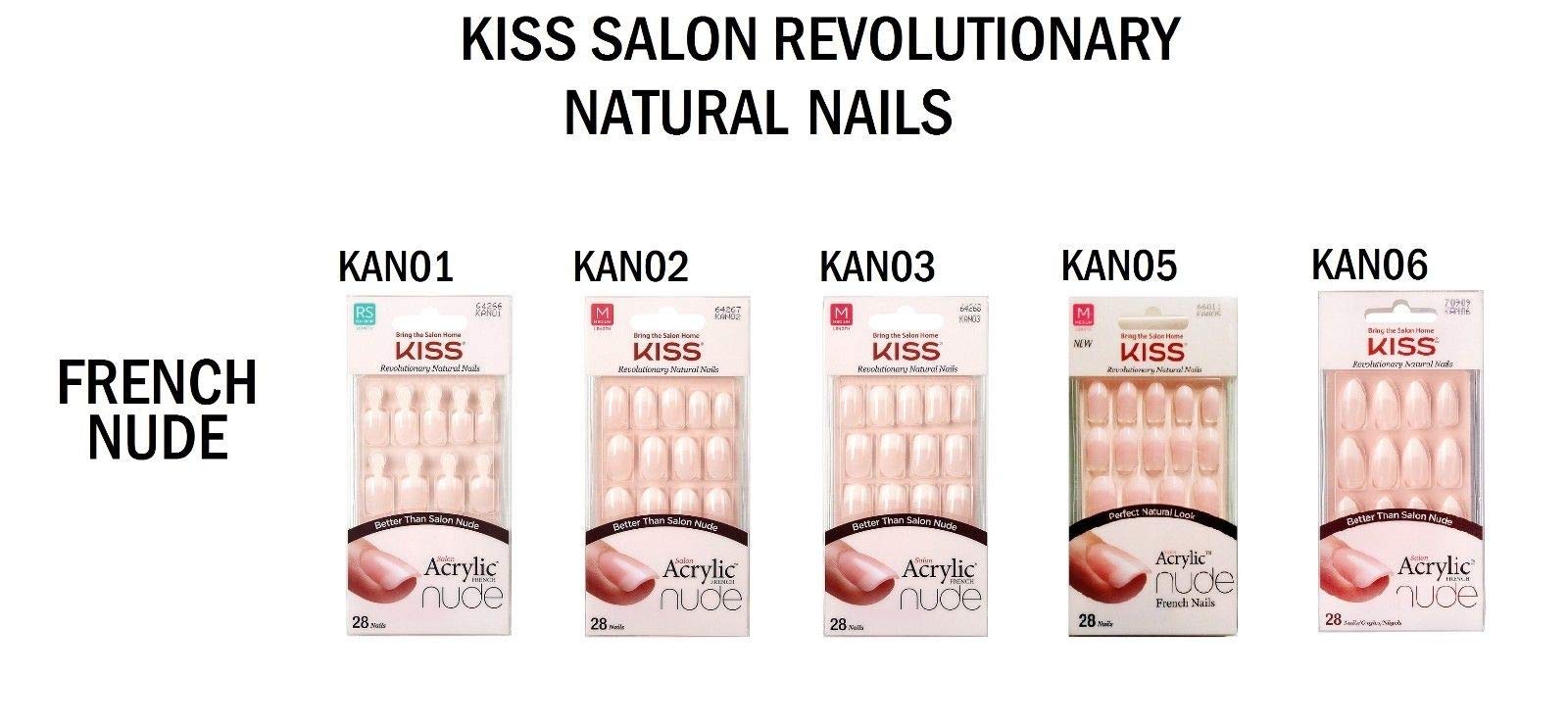 Foto 7 pulgar | Acrílico Nails Kiss Salon, Color Francés, Color Nude, 28 Unidades (paquete De 3) - Venta Internacional.