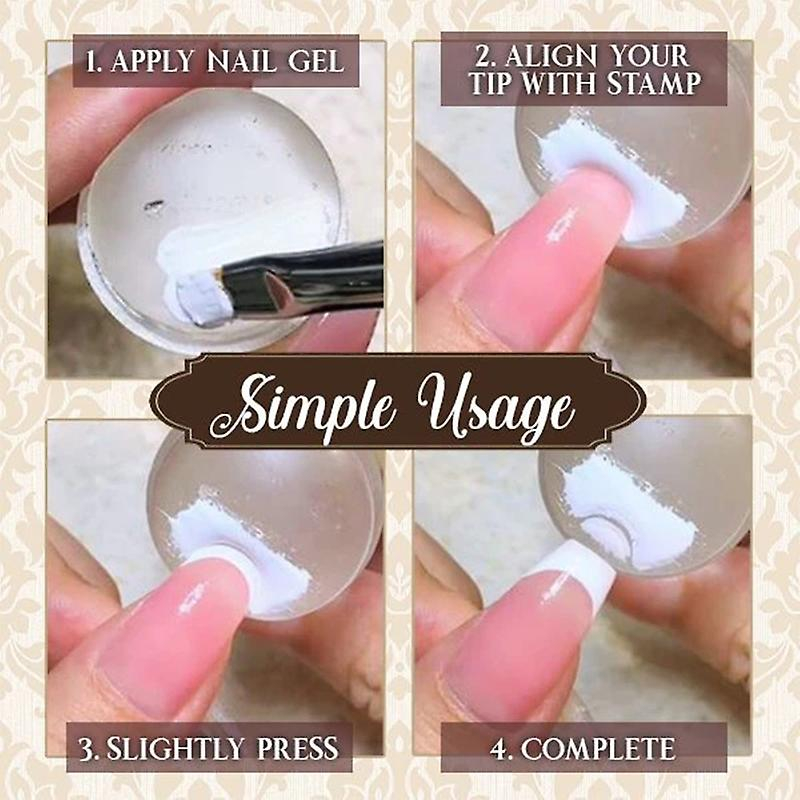 Foto 2 pulgar | Juego De Sellos Para Uñas Huoguo  Silicona Suave Transparente - Venta Internacional.