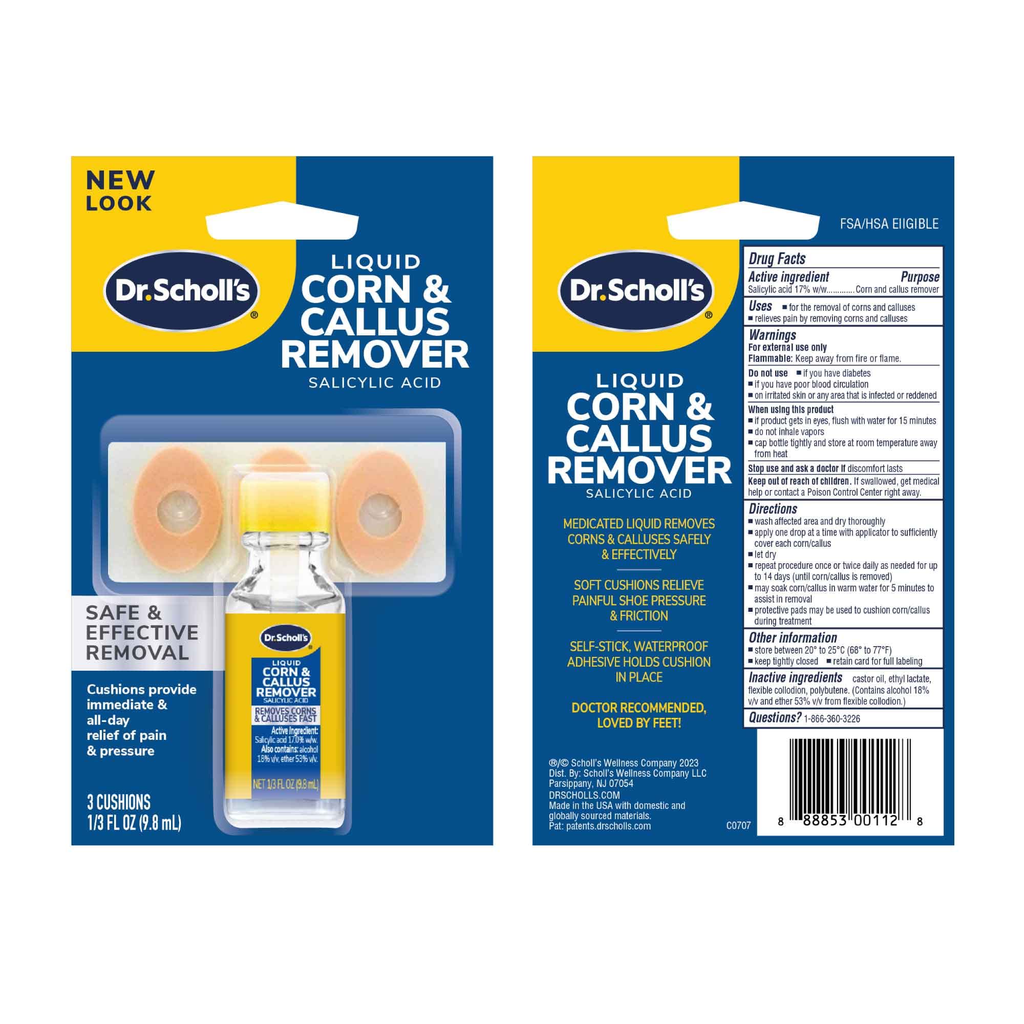 Foto 2 pulgar | Eliminador Líquido De Maíz Y Callos Dr. Scholl's, 10 Ml, Con Cojines - Venta Internacional.