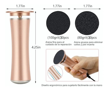 Foto 2 | Máquinas Exfoliadoras Removedor de Callos Lima para Pies - color Marrón