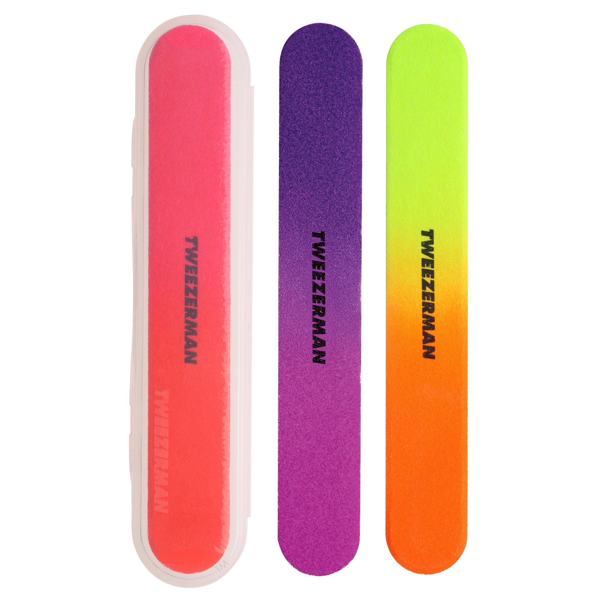 Set De Limas De Uñas Tweezerman Neon Hot, Grano 100/180, 3 Unidades - Venta Internacional.