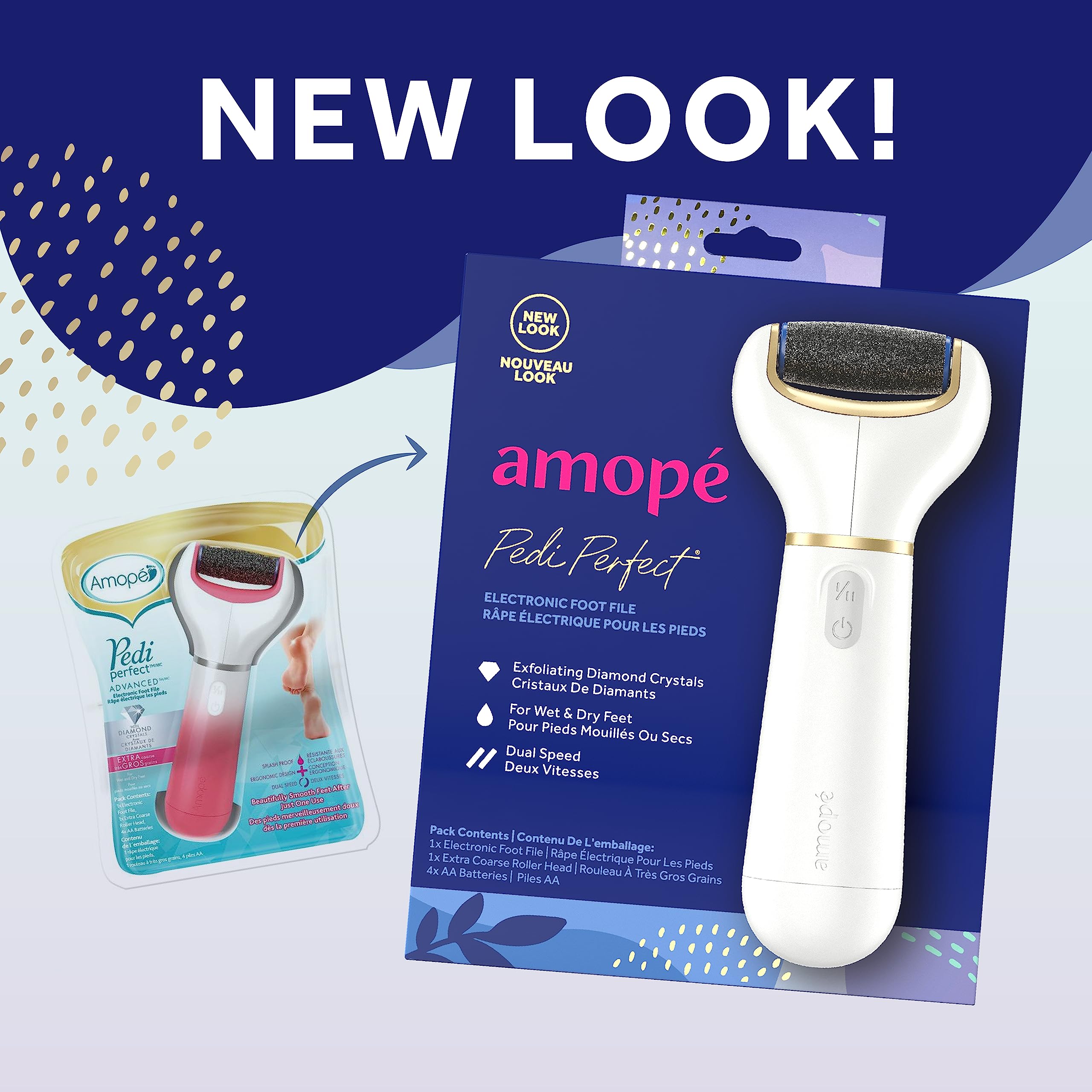 Foto 2 | Archivador Electrónico Para Pies Secos Amope Pedi Perfect Azul/rosa - Venta Internacional.