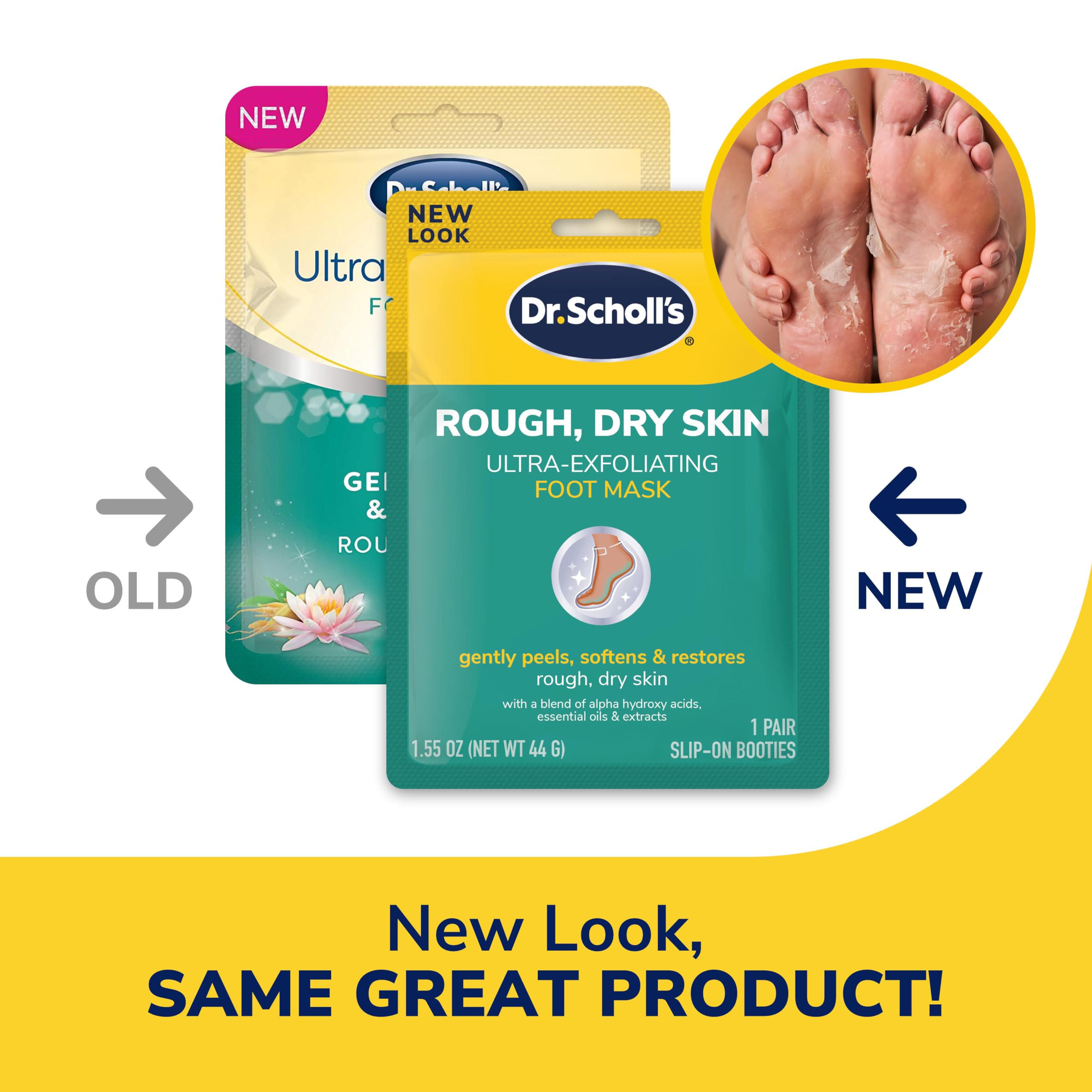 Foto 7 | Mascarilla Para Pies Ultra Exfoliante Dr. Scholl's Para Piel Áspera Y Seca, Paquete De 3 - Venta Internacional.