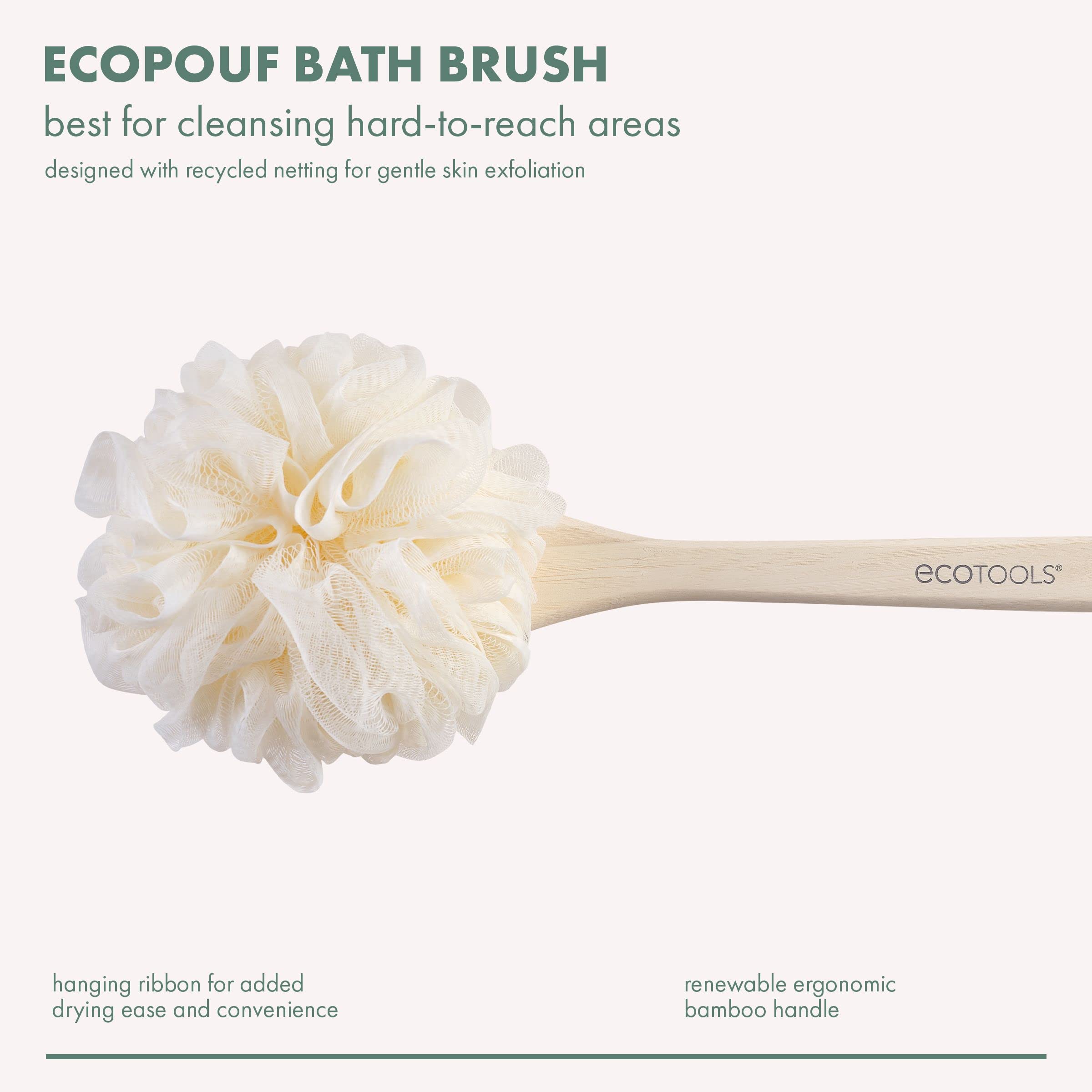 Foto 5 pulgar | Cepillo De Baño Ecotools Ecopouf Con Mango Largo Y Malla Reciclada - Venta Internacional.