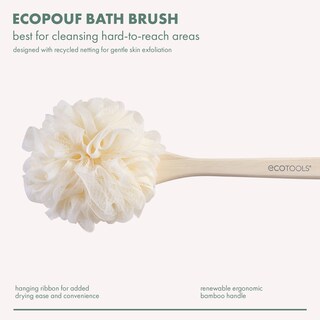 Foto 4 | Cepillo De Baño Ecotools Ecopouf Con Mango Largo Y Malla Reciclada - Venta Internacional.