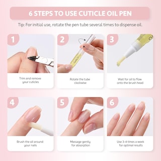 Foto 6 | Juego De Bolígrafos De Aceite Para Cutículas Gaoy, 6 Unidades Con Vitamina E Para El Cuidado De Las Uñas - Ven