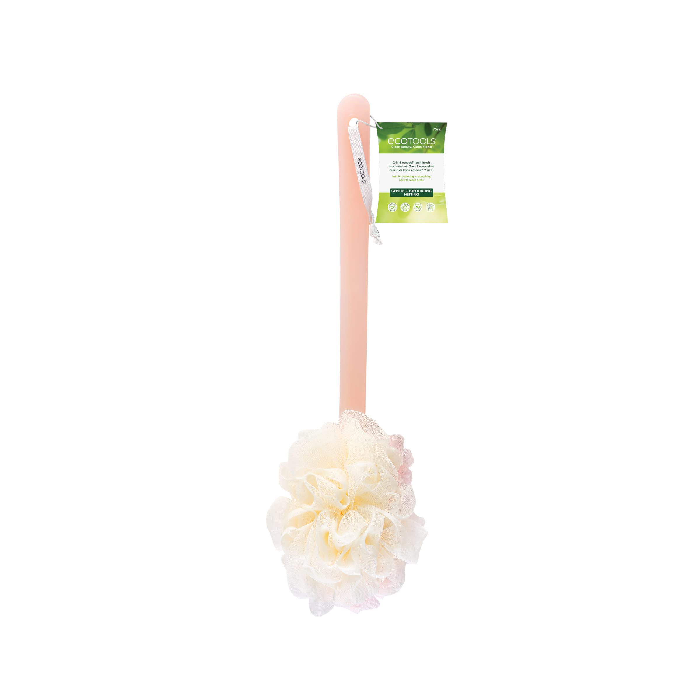 Foto 3 pulgar | Cepillo De Baño Ecotools Ecopoouf, Esponja Vegetal 2 En 1 Con Mango Largo - Venta Internacional.
