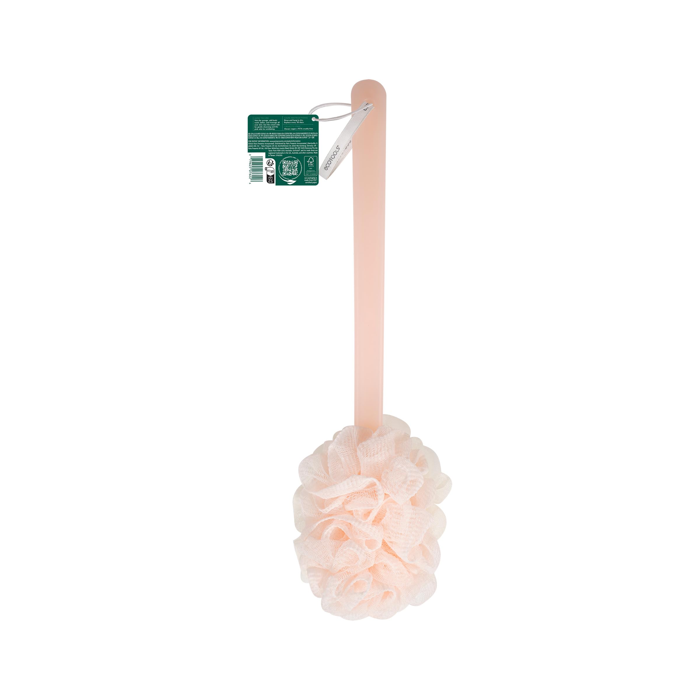 Foto 8 pulgar | Cepillo De Baño Ecotools Ecopoouf, Esponja Vegetal 2 En 1 Con Mango Largo - Venta Internacional.