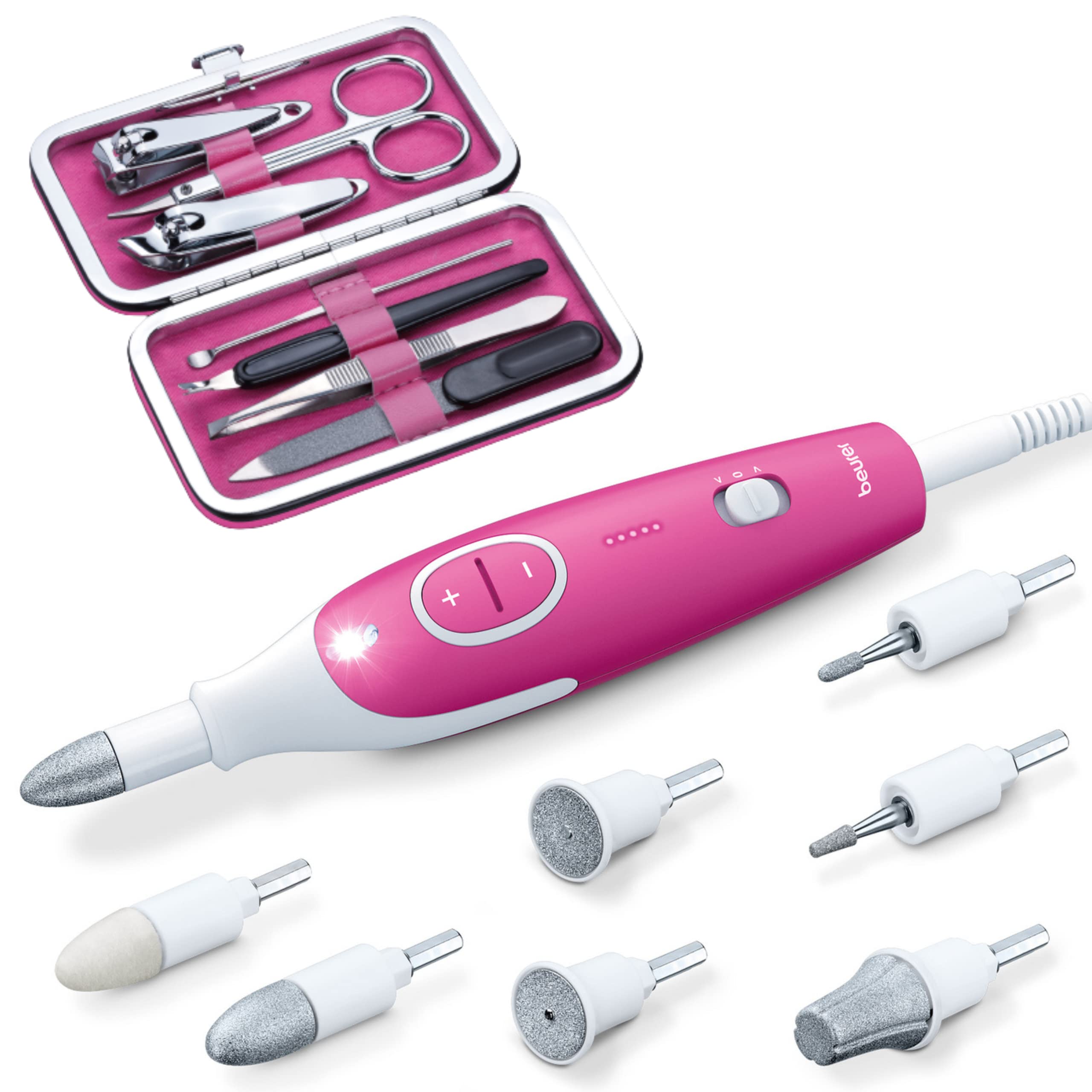 Foto 1 | Set De Taladros Para Manicura Y Pedicura Beurer Mp44, Color Rosa - Venta Internacional.