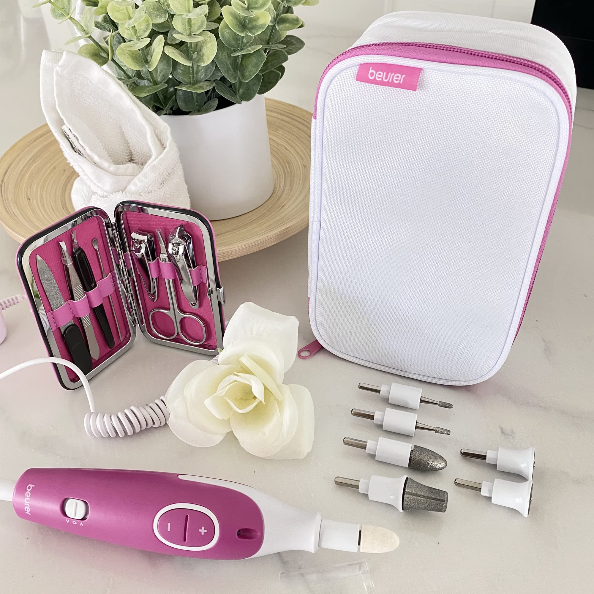 Foto 7 | Set De Taladros Para Manicura Y Pedicura Beurer Mp44, Color Rosa - Venta Internacional.