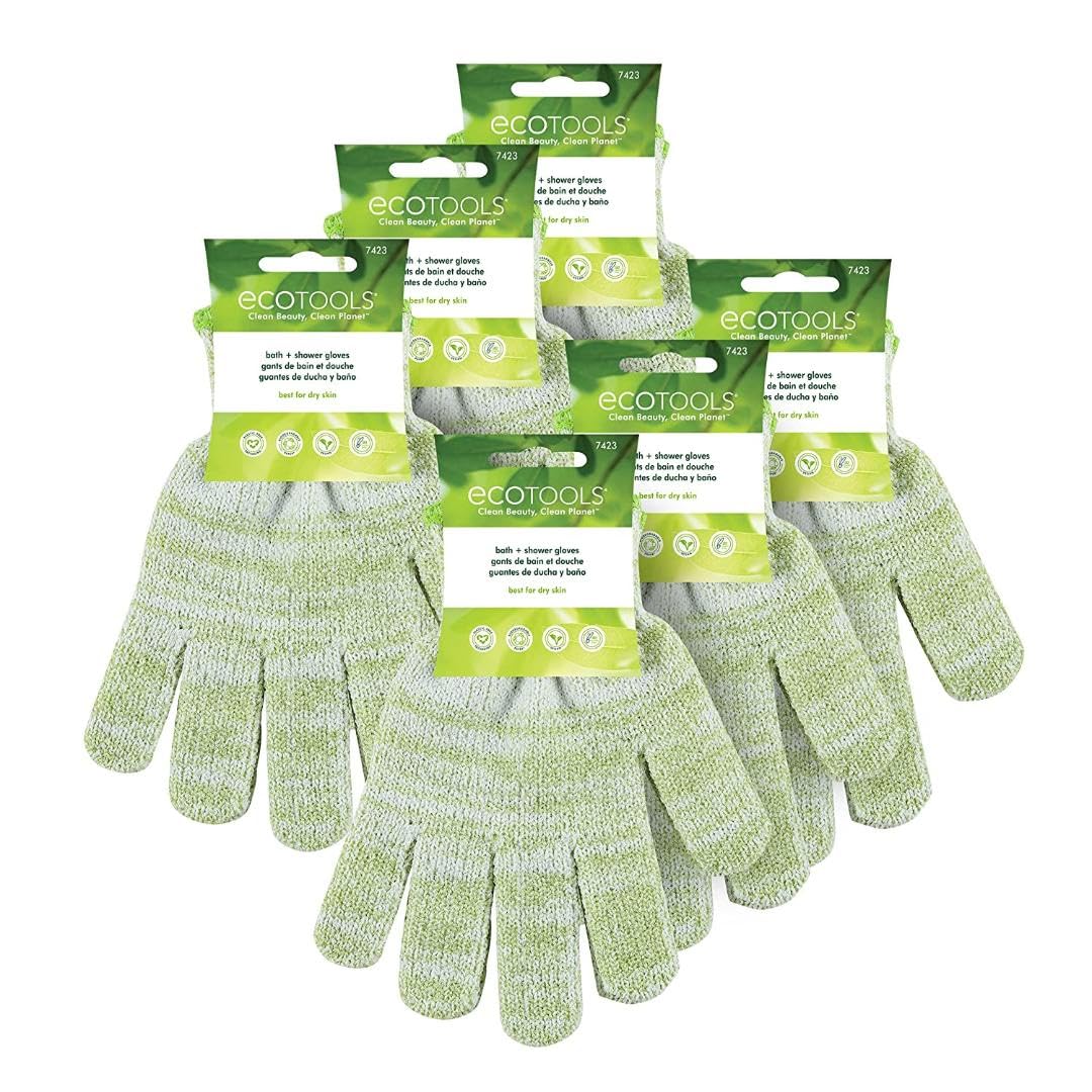 Foto 2 pulgar | Guantes De Baño Y Ducha Ecotools, Redes Recicladas, 6 Pares - Venta Internacional.