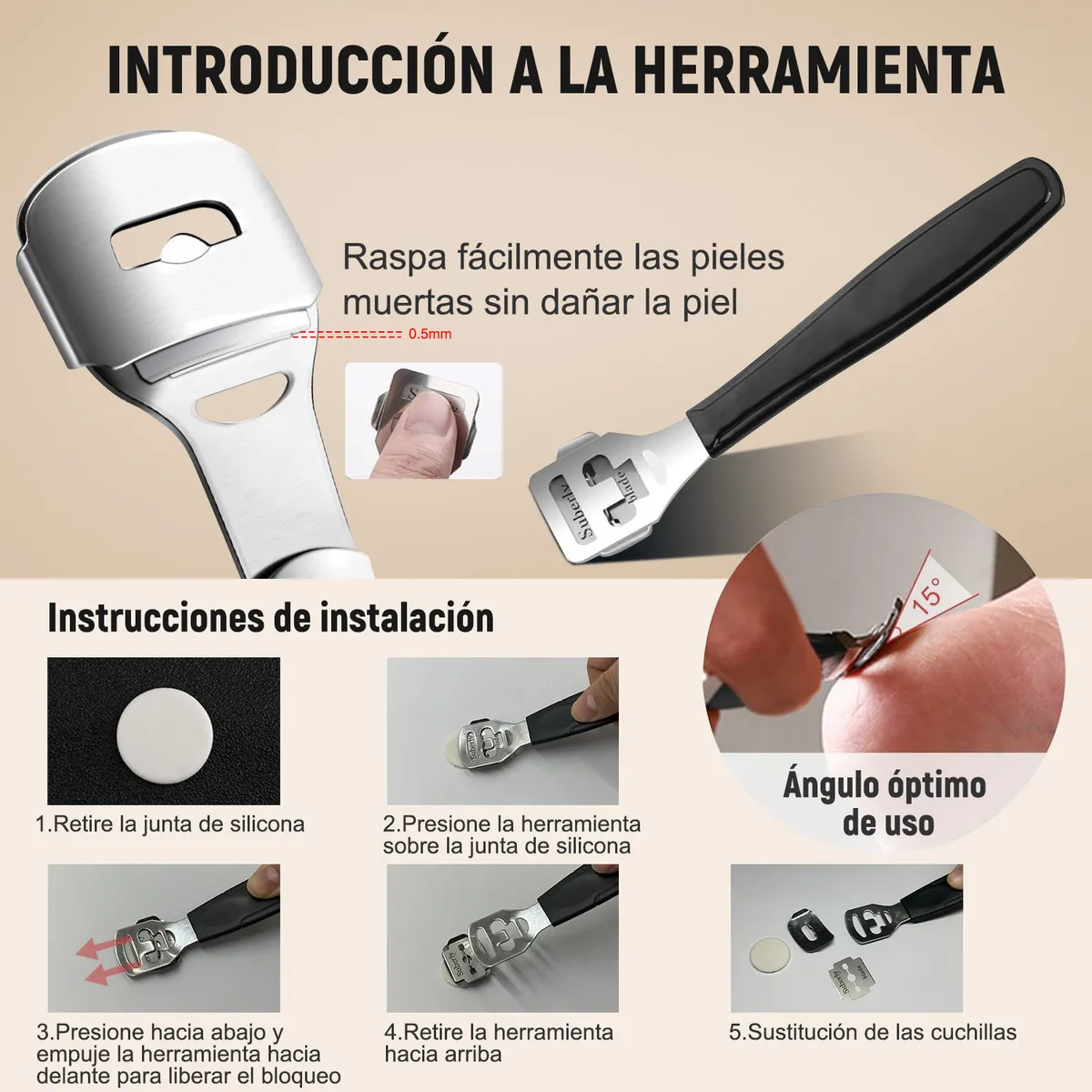 Foto 5 | Removedor De Callos Lab.g Electrico 18 Piezas Máquinas Exfoliadoras Negro