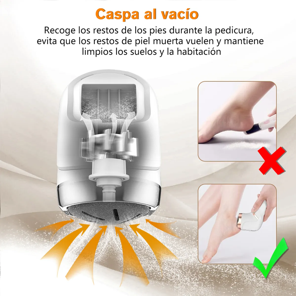 Foto 6 pulgar | Removedor De Callos Electrico 25 Piezas Blanco Dorado