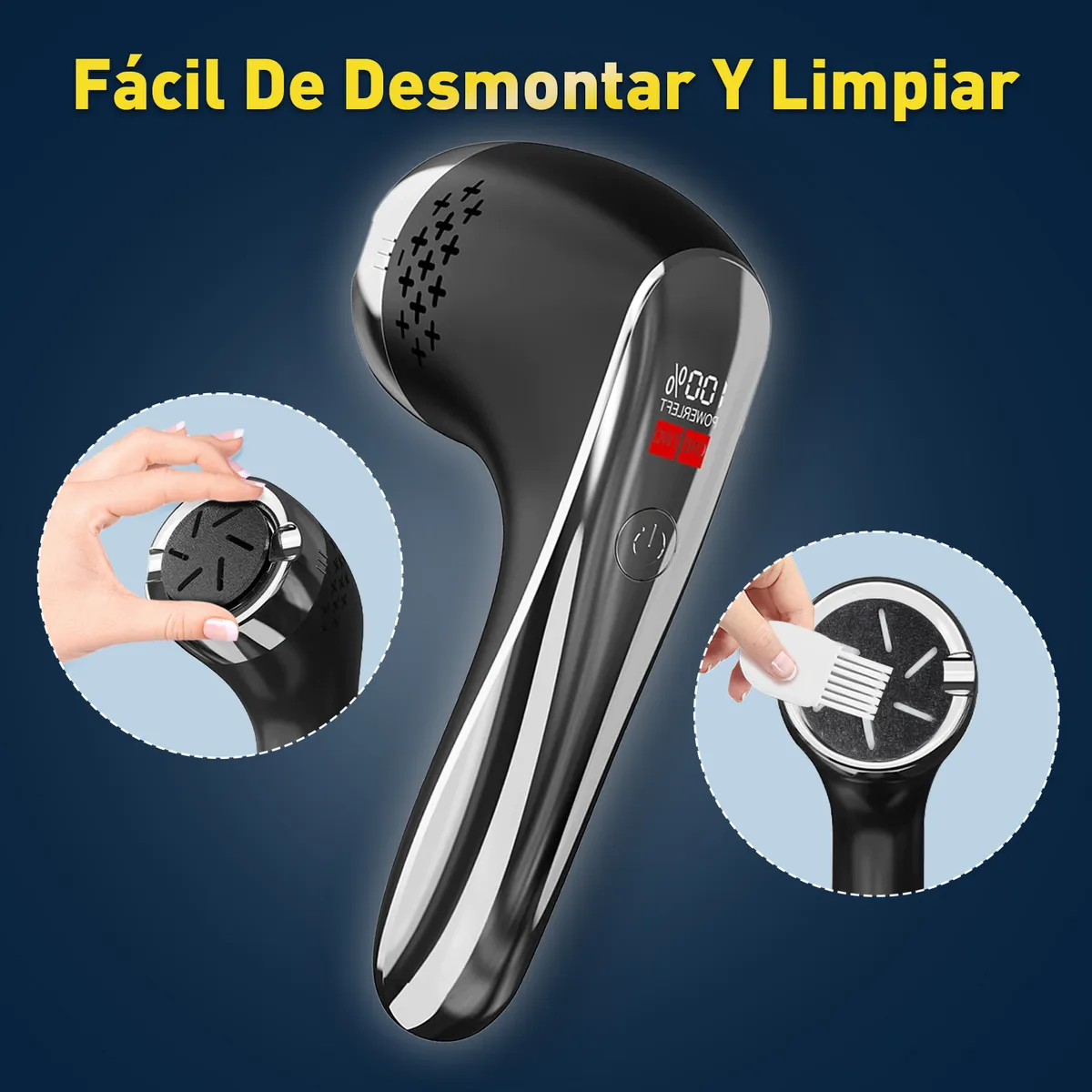 Foto 3 pulgar | Removedor De Callos Belug  Eléctrico Lima De Pies Kit Pedicure Negro