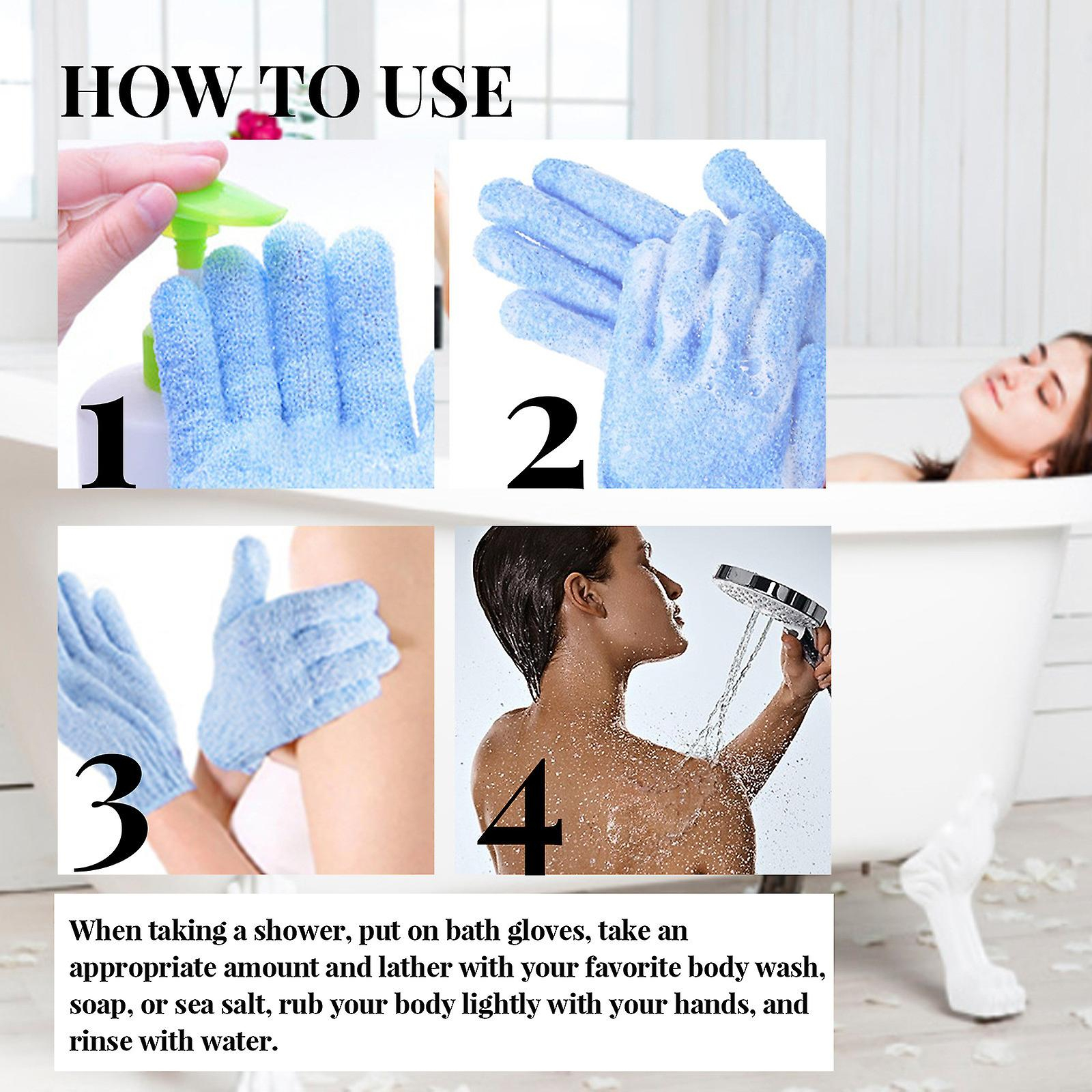 Foto 4 pulgar | Guantes De Baño Exfoliantes Huoguo  Eliminador De Células De Piel Muerta - Venta Internacional.