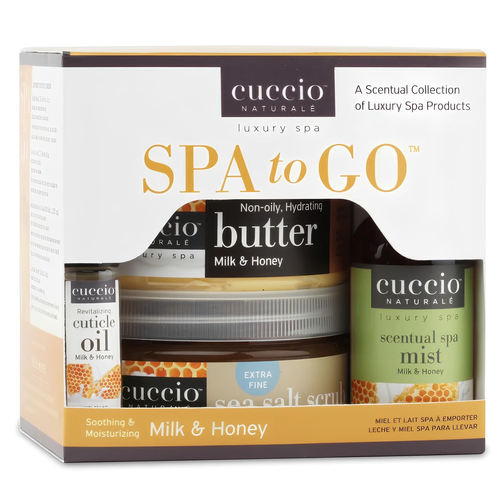 Foto 1 | Set De Cuidado De La Piel Cuccio Spa To Go Milk & Honey, 4 Unidades Con Bruma De 60 Ml - Venta Internacional.