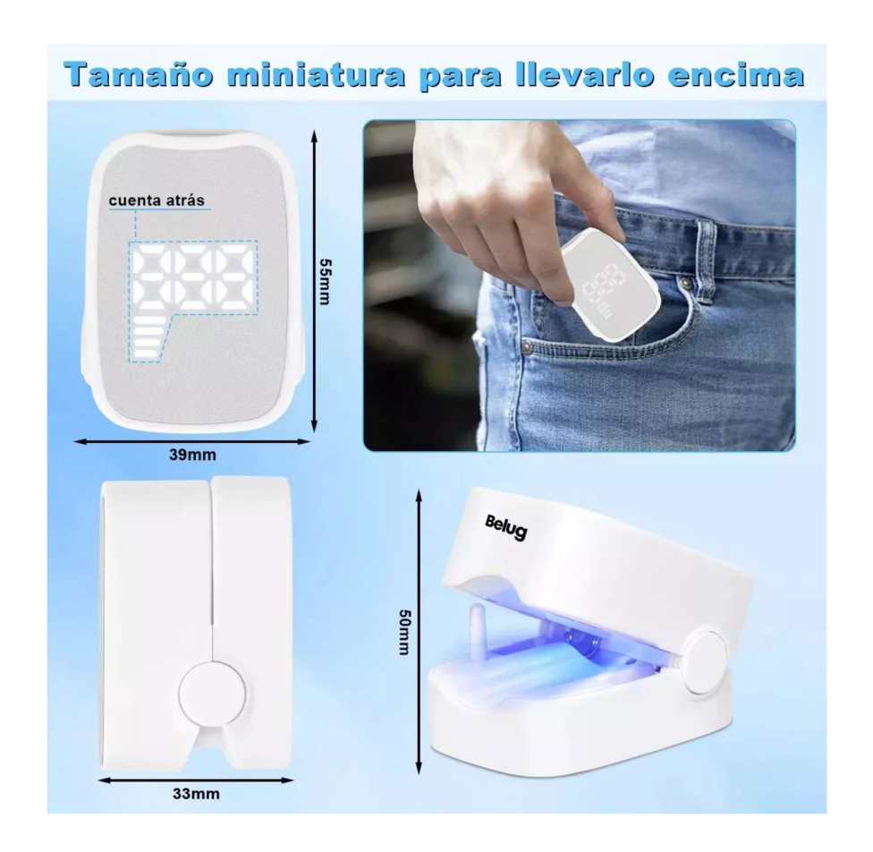 Foto 4 pulgar | Laser Para Quitar Hongos De Las Uñas Elimina Onicomicosis Blanco Belug