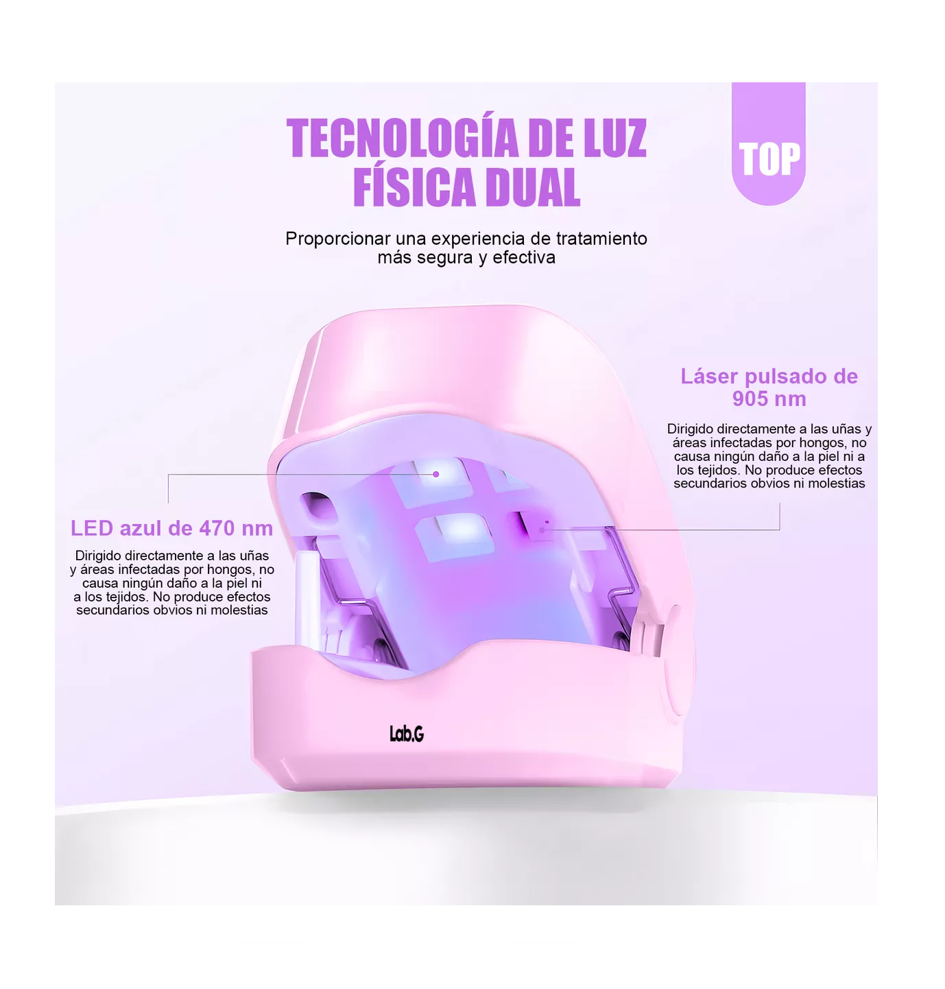Foto 4 pulgar | Tratamiento Láser De Hongos En Las Uñas Y Onicomicosis Rosa