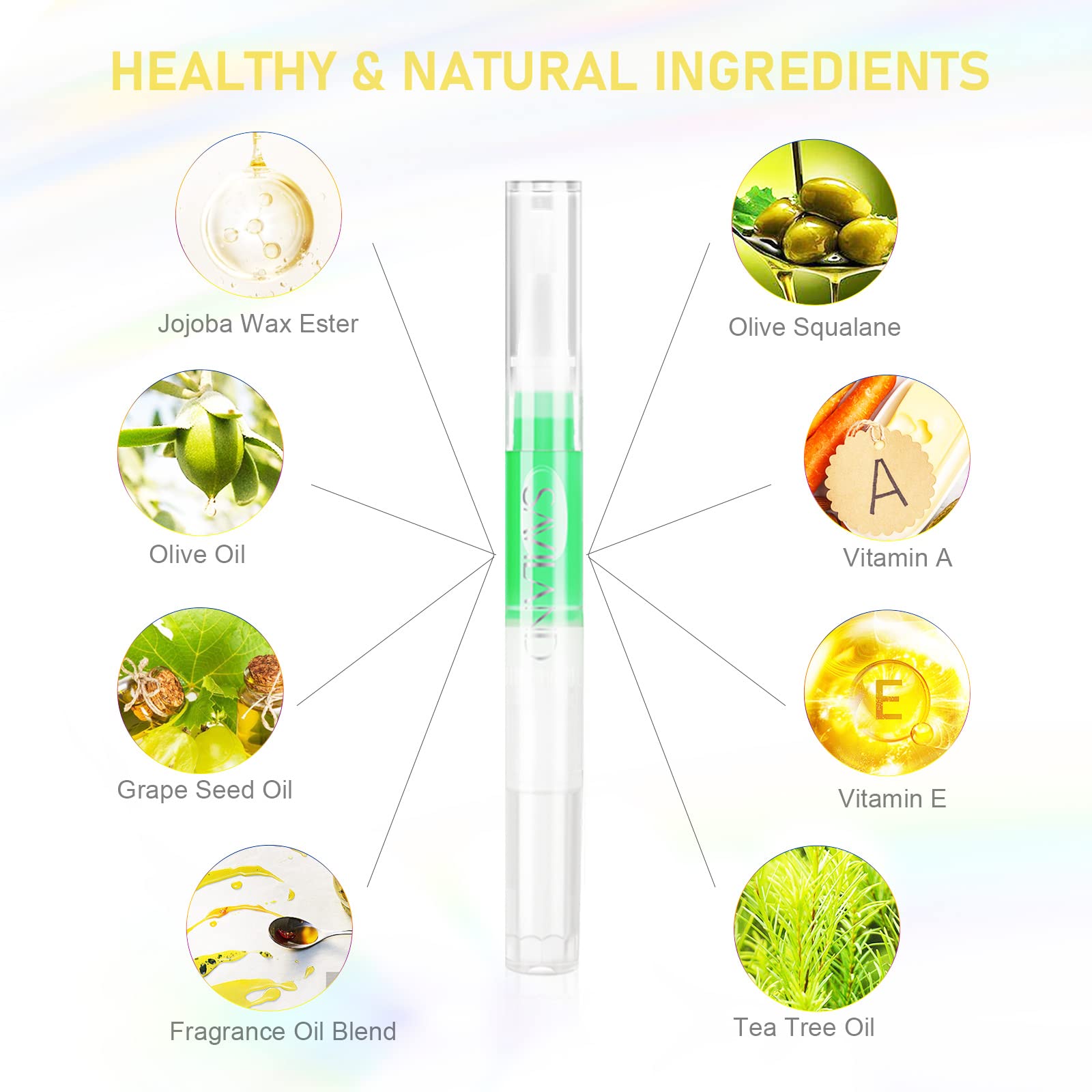 Foto 5 pulgar | Bolígrafo Revitalizante Natural Para Cutículas Saviland, 6 Unidades, Con Vitamina E - Venta Internacional.