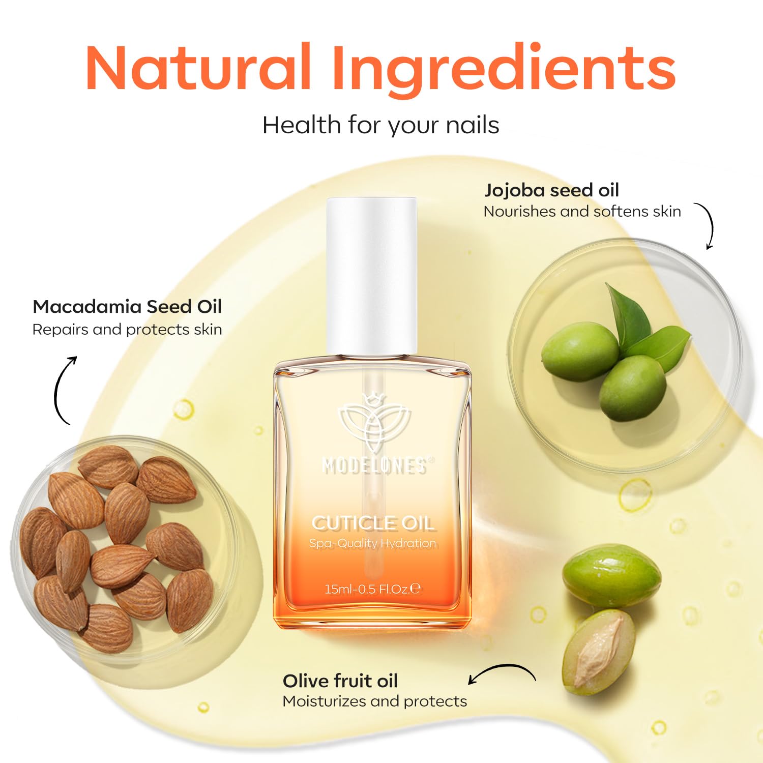 Foto 5 | Aceite Para Cutículas Modelones, Fortalecedor De Uñas Con Aceite De Jojoba, 15 Ml - Venta Internacional.