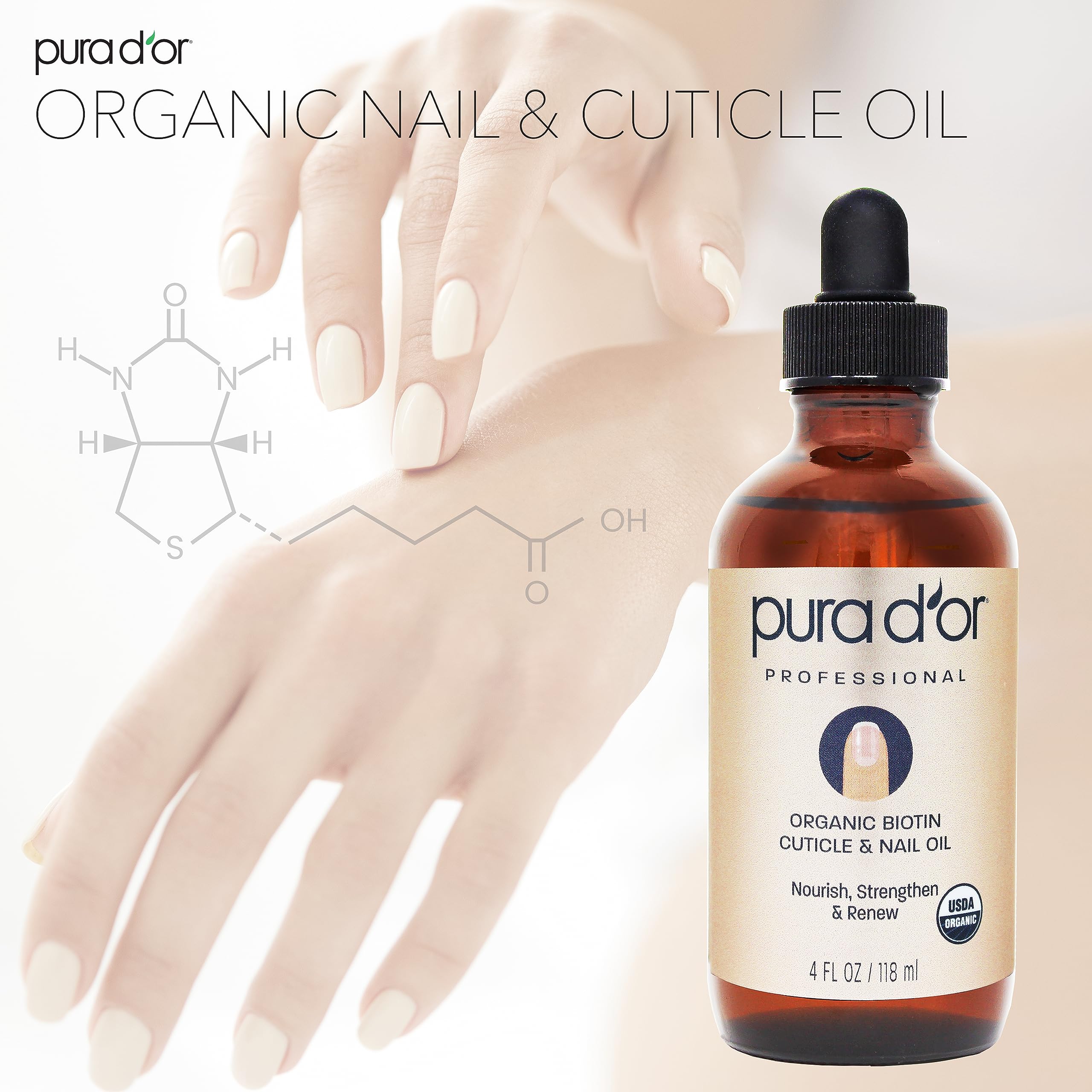 Foto 6 pulgar | Aceite Para Uñas Y Cutículas Pura D'or Organic Con Biotina Y Vitamina E 120 Ml - Venta Internacional.