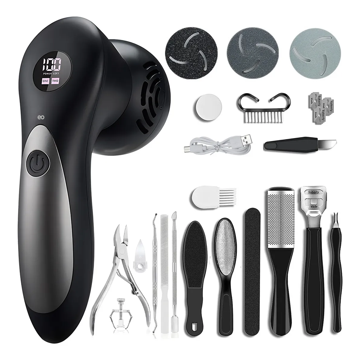 Foto 3 pulgar | Removedor De Callos Eléctrico Para Pies Máquinas Exfoliador Eo Safe Imports Esi-19028 Negro