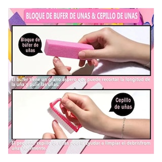 Foto 5 | ''kit De Para Manicure Y Limas Para Uñas Profesional Lab.g 12 En 1 Rosa ''