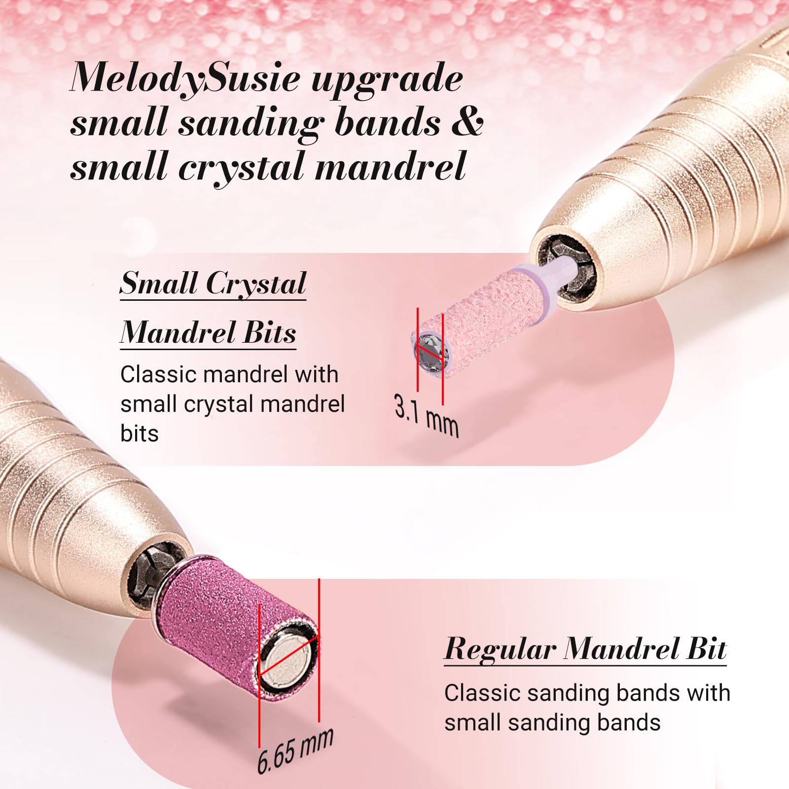 Foto 5 pulgar | Juego De Brocas Para Uñas Melodysusie  50 Unidades Con Broca De Mandril De 3 1 Mm - Venta Internacional.