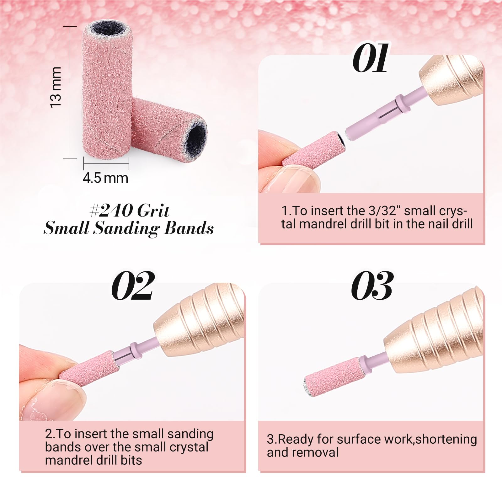 Foto 7 pulgar | Juego De Brocas Para Uñas Melodysusie  50 Unidades Con Broca De Mandril De 3 1 Mm - Venta Internacional.