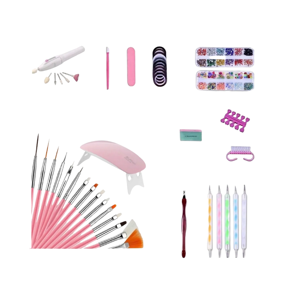 Kit de Portátil Básico de Uñas, Lámpara UV y Taladro de Uñas