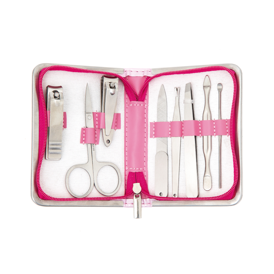 Kit de Manicura Tesso Home color Rosa 8 Piezas