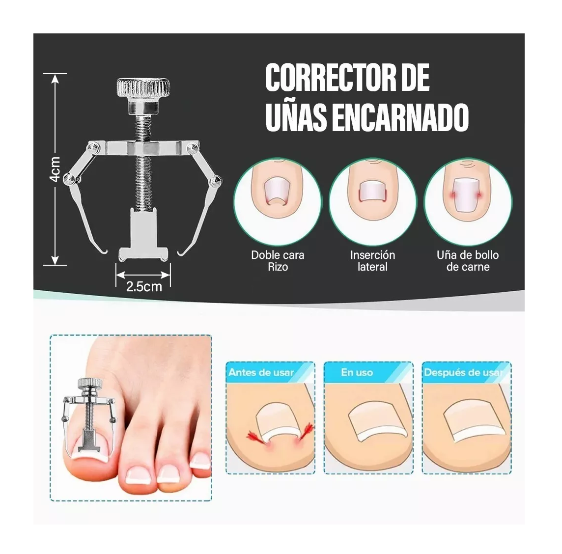 Foto 4 | Set de Pedicura Belug Acero Inoxidable 10 Piezas