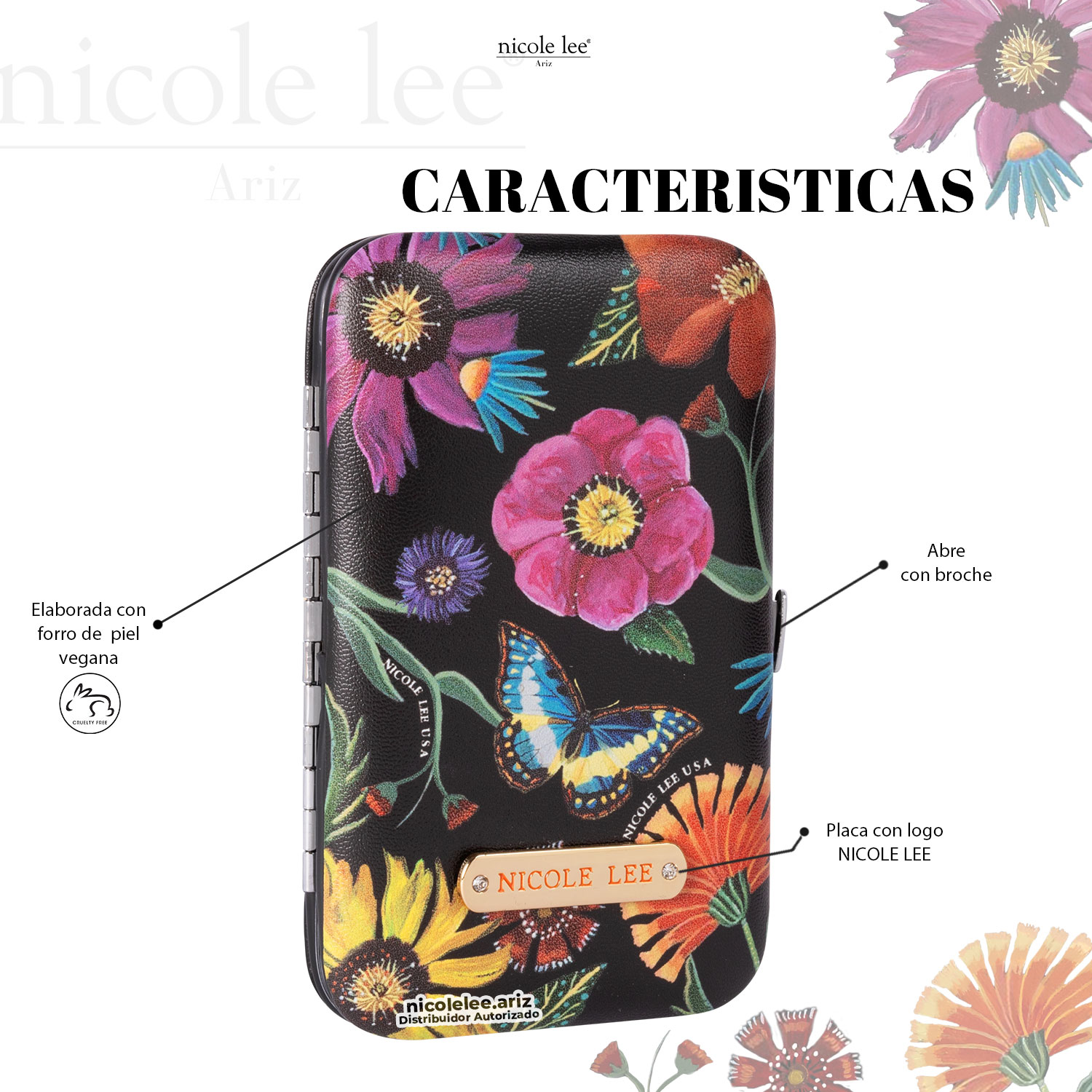 Foto 3 pulgar | Kit de Manicura Nicole Lee Anika Multicolor 6 Piezas Butter-flower Black