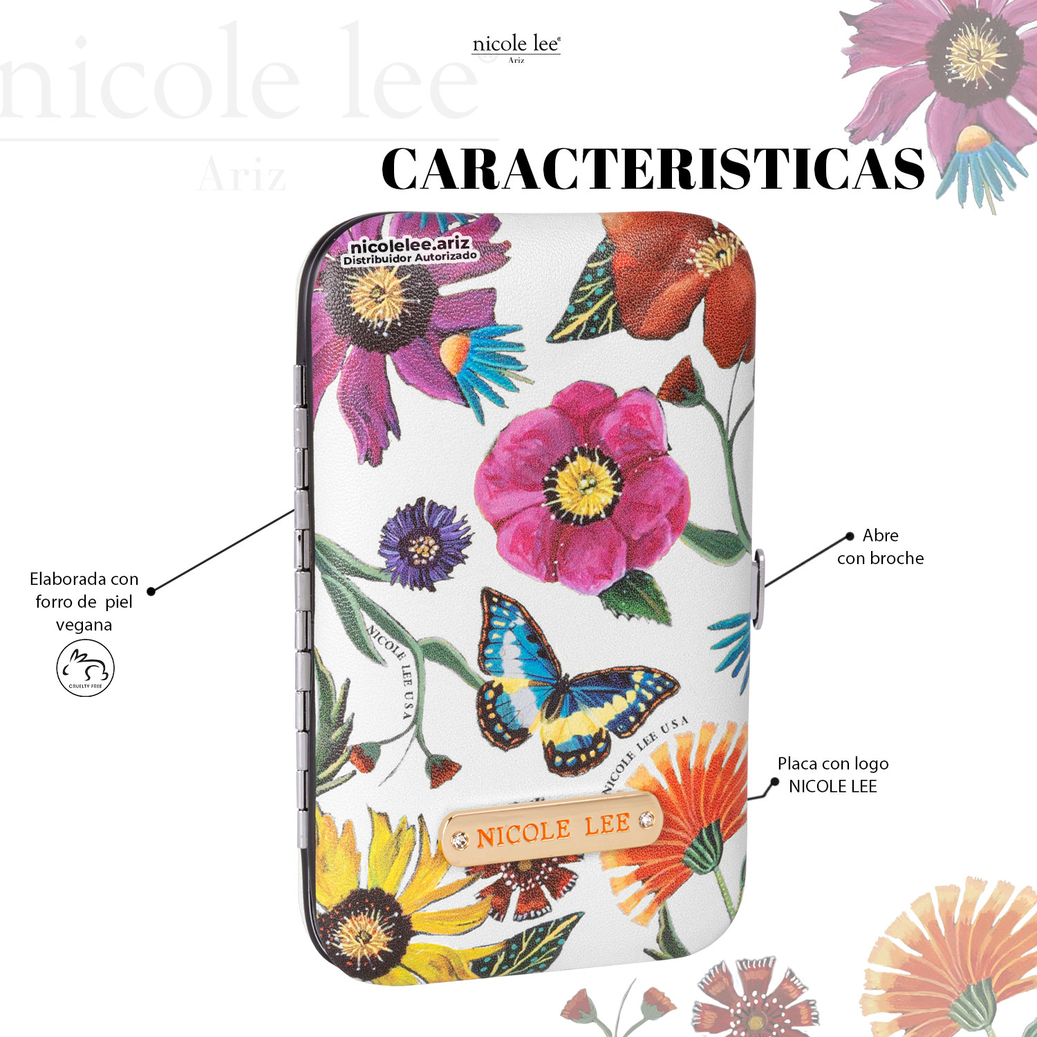 Foto 2 | Kit de Manicura Nicole Lee Anika Multicolor 6 Piezas Butter-flower White