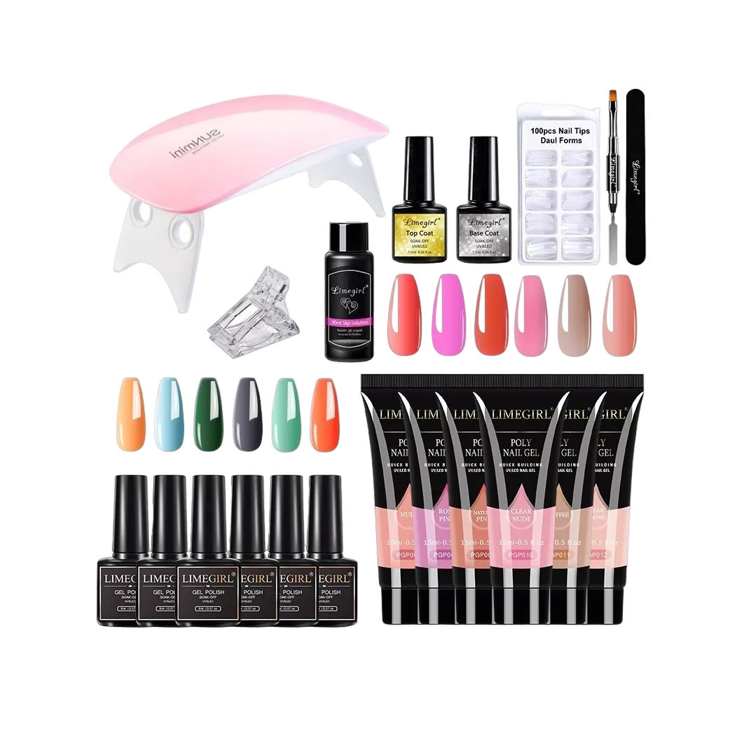 Kit de Herramientas para Manicura Limegirl Polygel 20 PZAS