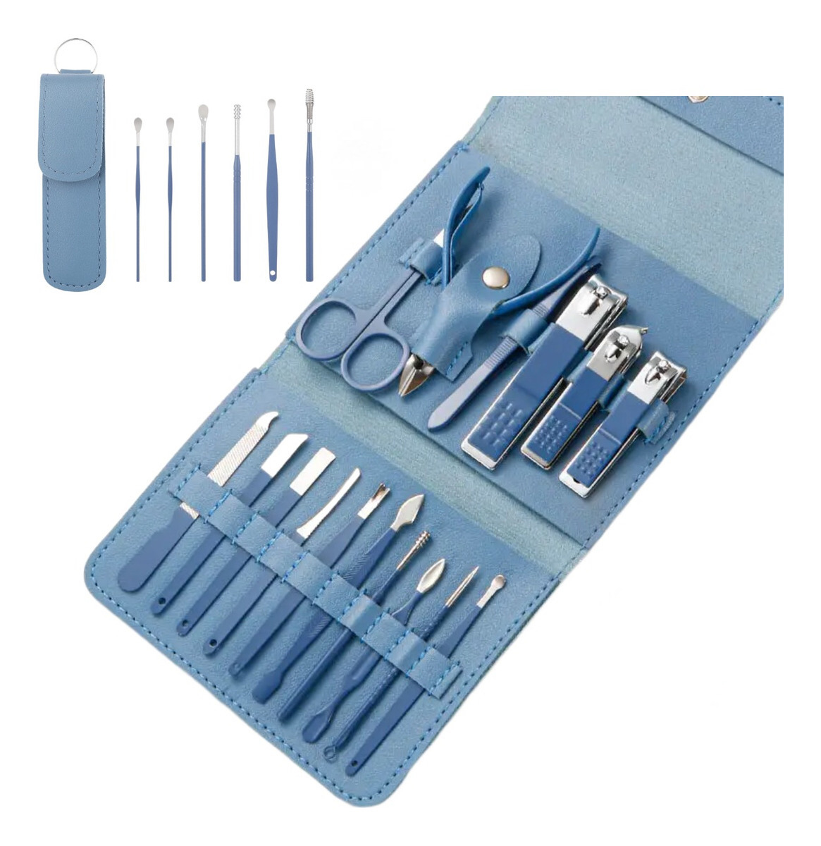 Kit de Manicure y Pedicure Funbu Azul 22 Piezas