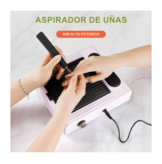 Foto 4 | Extractor de Polvo para Uñas Acrílicas Profesional 80W Rosa