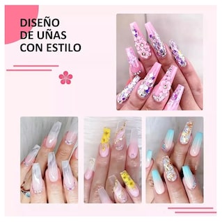 Foto 4 | Kit Profesional de Uñas Acrílicas 25 Unidades 12 Colores