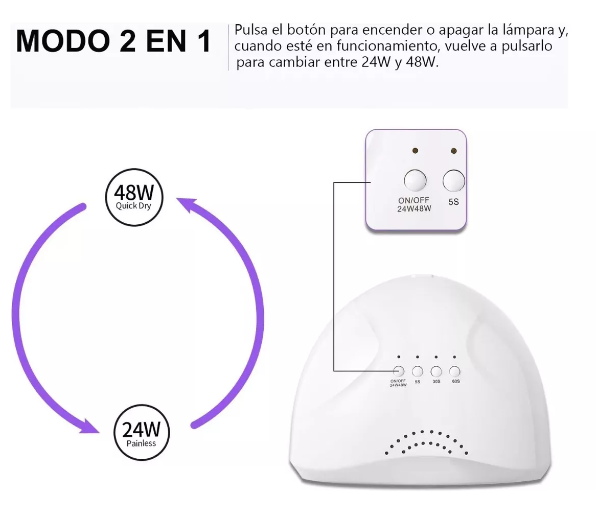 Foto 4 | Kit Para Uñas Polygel Con Lámpara Led Tonos Glitter