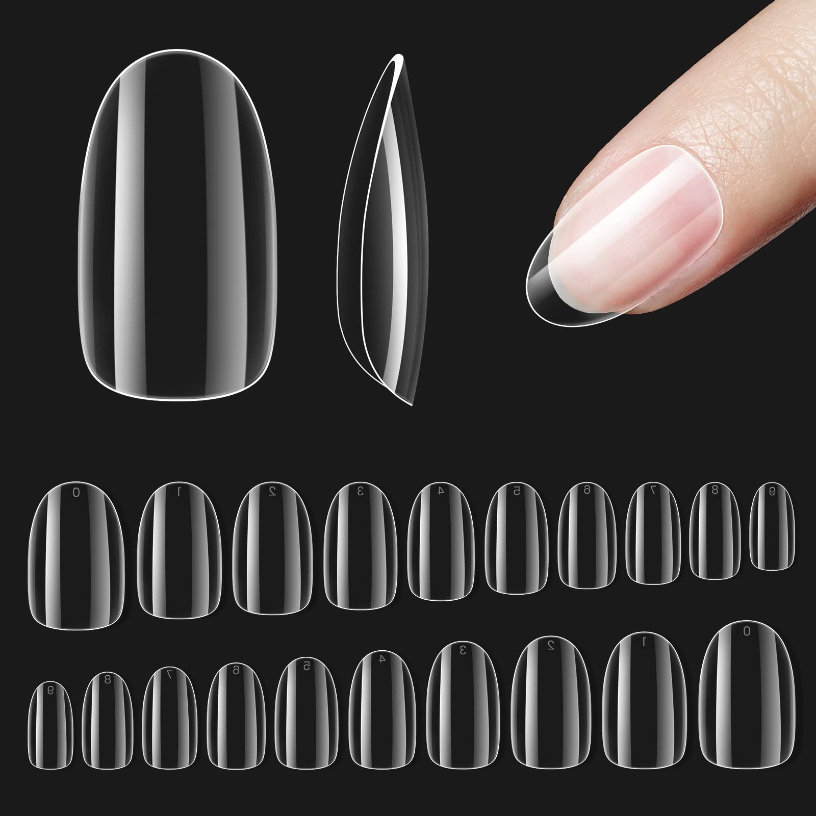 Gel Corto Para Uñas Con Forma Ovalada De Escarabajos, 500 Unidades, Transparente Y Suave - Venta Internacional.