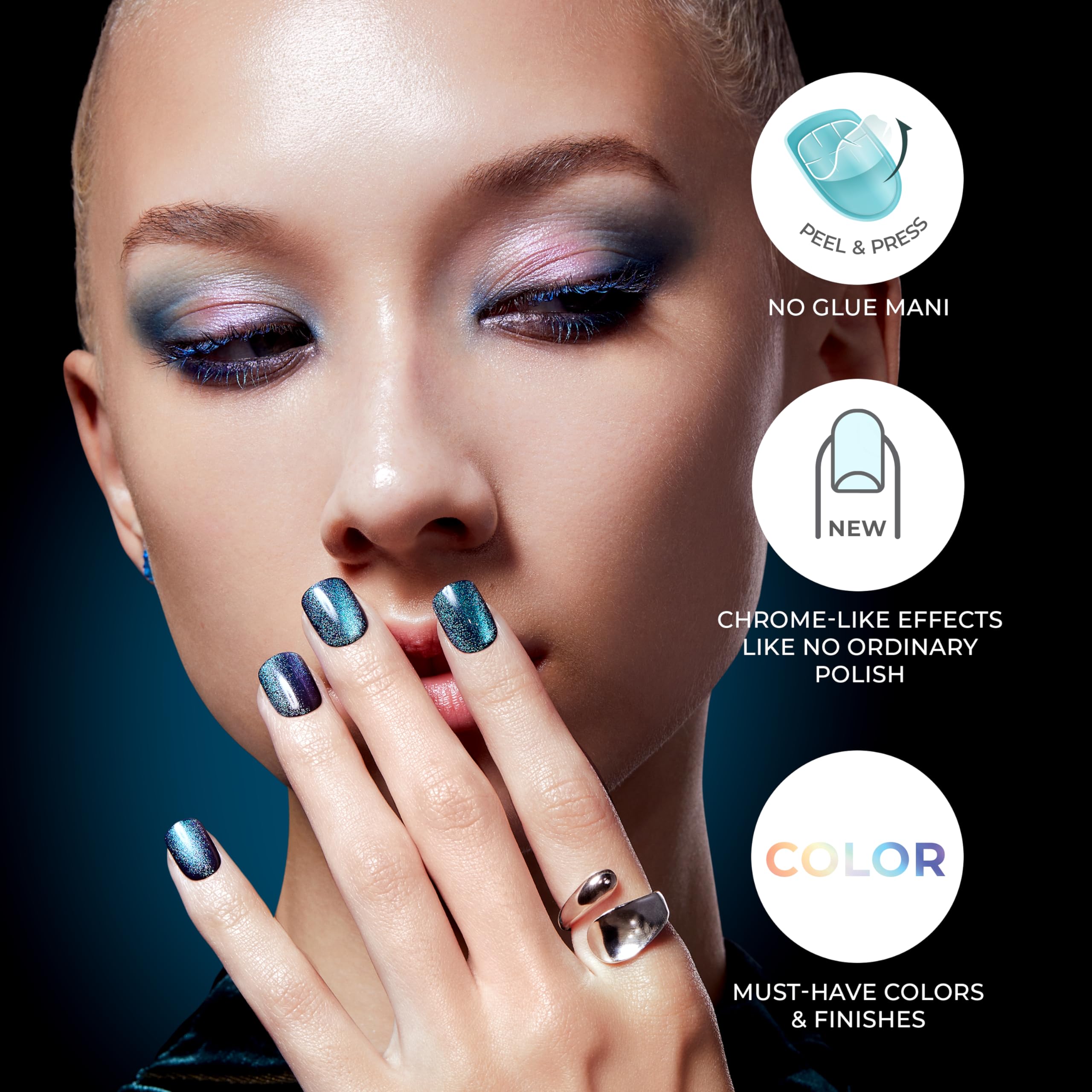Foto 4 pulgar | Pantalón Corto De Color Blanco Claro Impress Rebel' Color Fx De Press-on Nails - Venta Internacional.