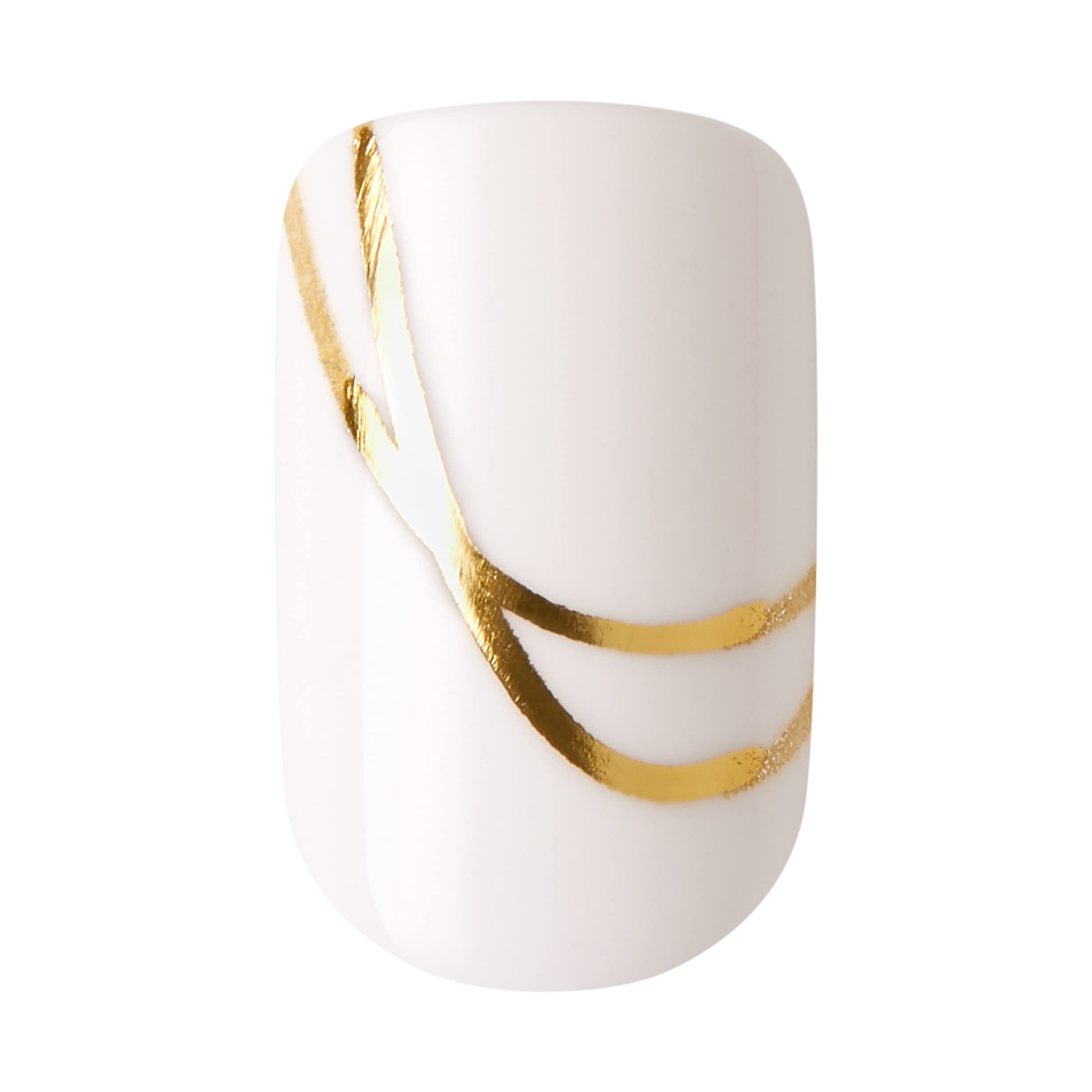 Foto 7 pulgar | Presiona Uñas Kiss Voguish Fantasy 'glam And Glow' White - Venta Internacional.