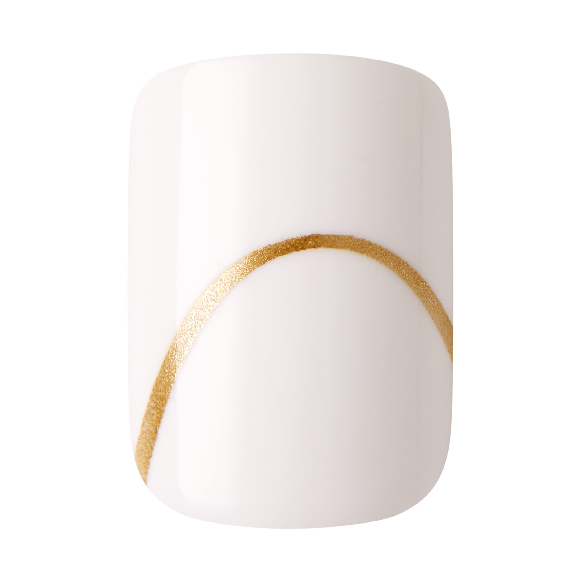 Foto 8 pulgar | Presiona Uñas Kiss Voguish Fantasy 'glam And Glow' White - Venta Internacional.