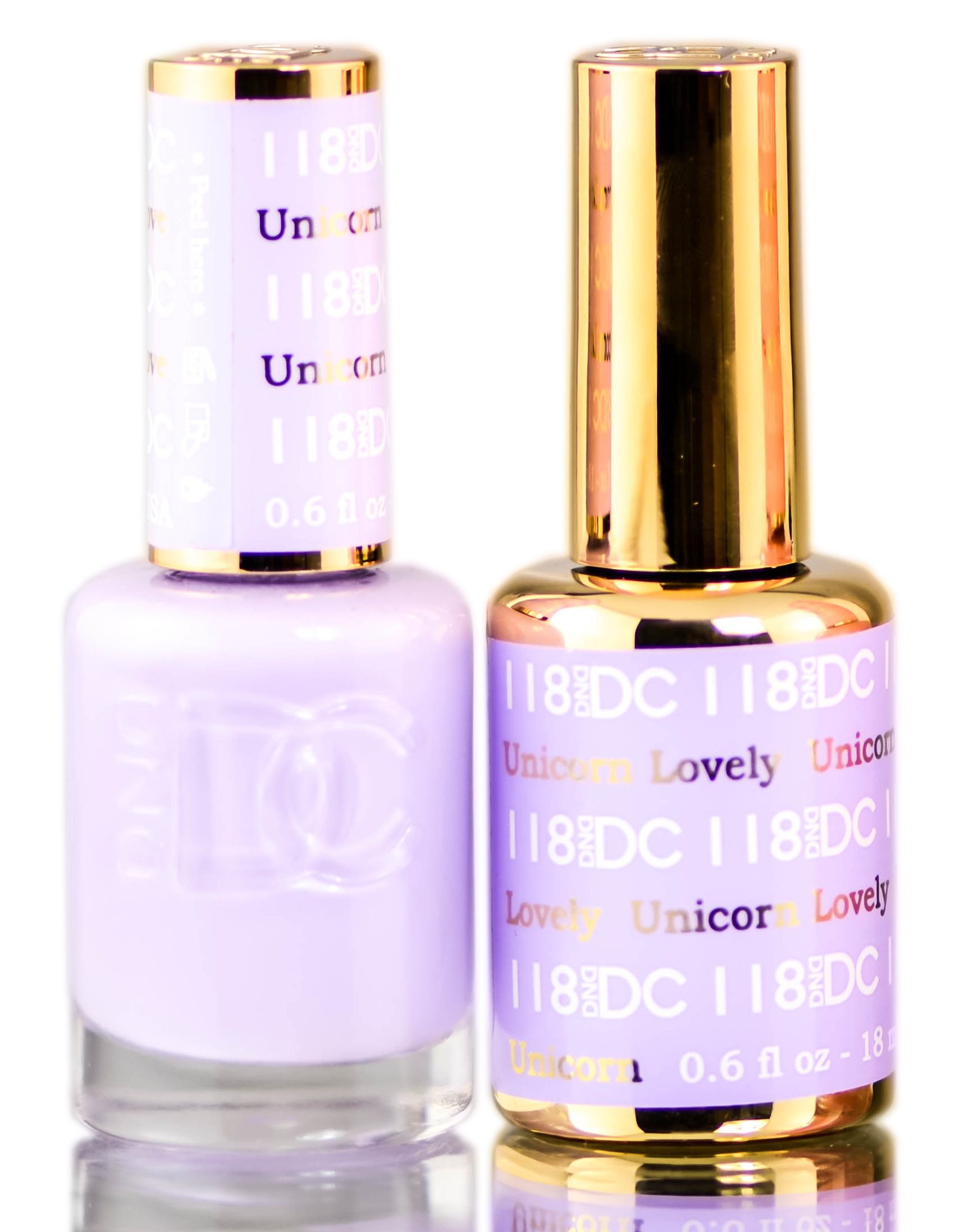 Esmalte En Gel Duo Dnd Dc Purples +unicorn Lovely 118 - Venta Internacional.