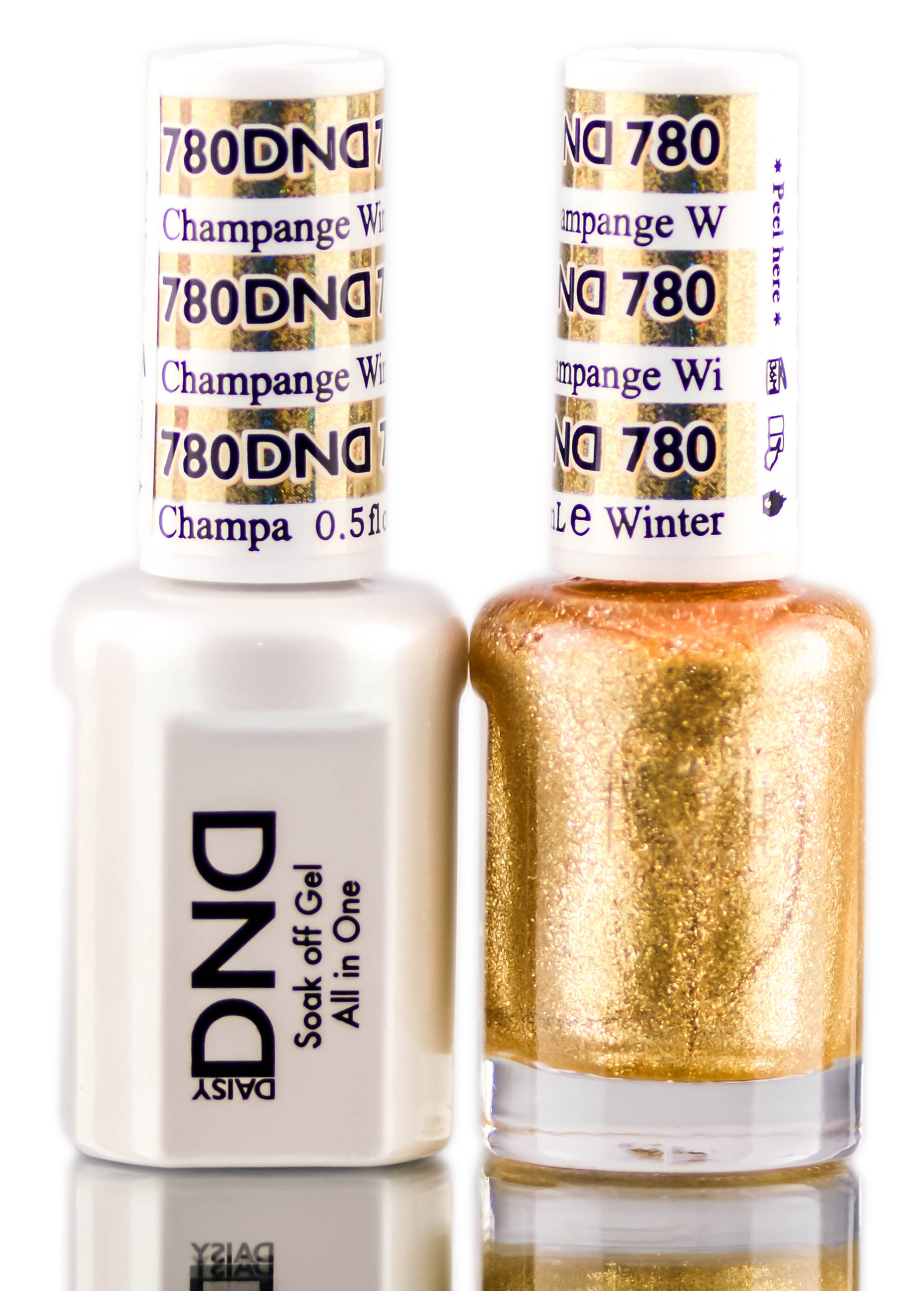 Esmalte En Gel Duo Dnd Dc Daisy, Todo En Uno, Champán Para Invierno - Venta Internacional.